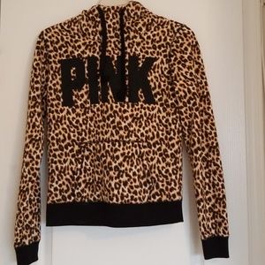 Victoria's Secret PINK Cheetah Cowl Pullover
